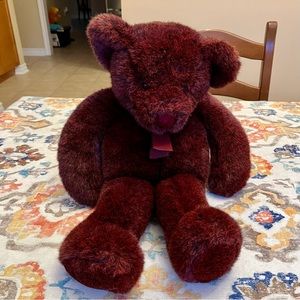 Russ Berrie Roxanne Maroon Plush Bear
